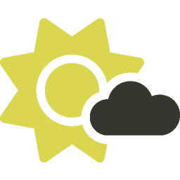 Logo der Wetter-Anwendung zeigt Wolken und Sonne